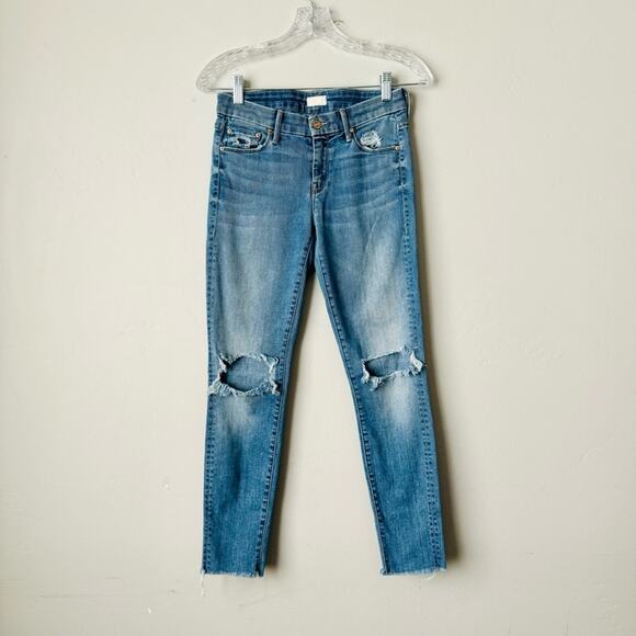 Mother Denim Looker Ankle in After All These Years low rise light wash woman 25 - Picture 1 of 12